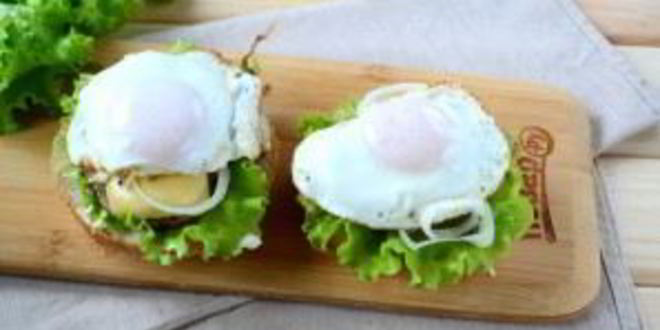 Рецепт завтрака в чизбургере