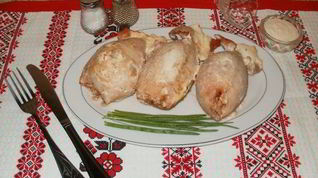 Рецепт Фаршированного кальмара с рисом и яйцом