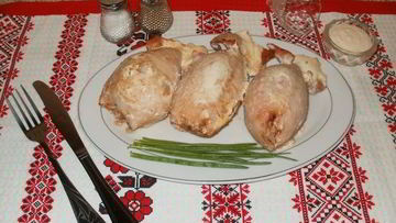 Рецепт Фаршированного кальмара с рисом и яйцом