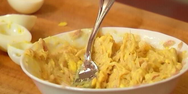 Рецепт фаршированных яиц мимоза