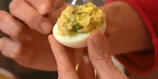 Рецепт фаршированных яиц мимоза