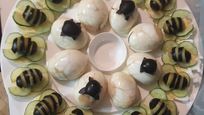 Рецепт Фаршированных яиц Пчелки