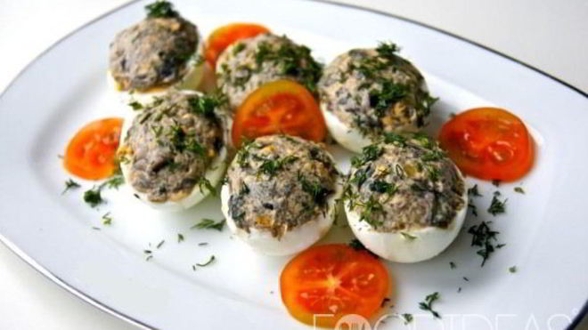 Рецепт Фаршированных яиц с грибами