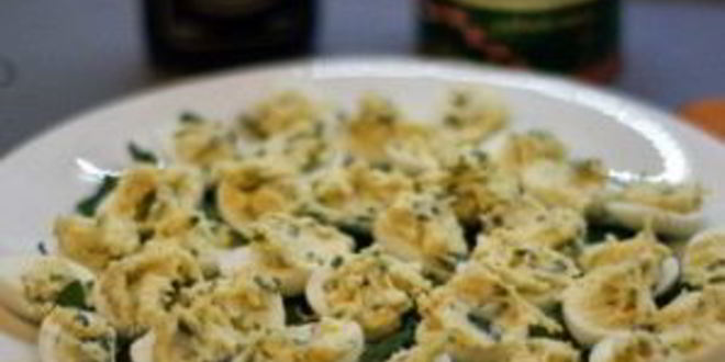 Рецепт перепелиных яиц, фаршированных икрой