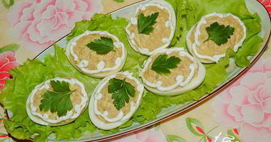 Рецепт Яиц, фаршированных печенью трески