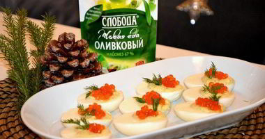 Рецепт Яиц, фаршированных с икрой