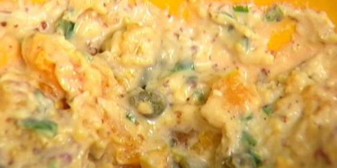 Рецепт яиц, фаршированных сыром, каперсами и шнитт-луком