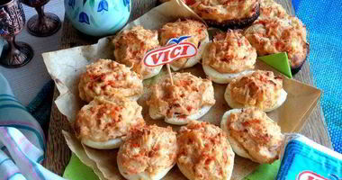 Рецепт Запеченных фаршированных яиц