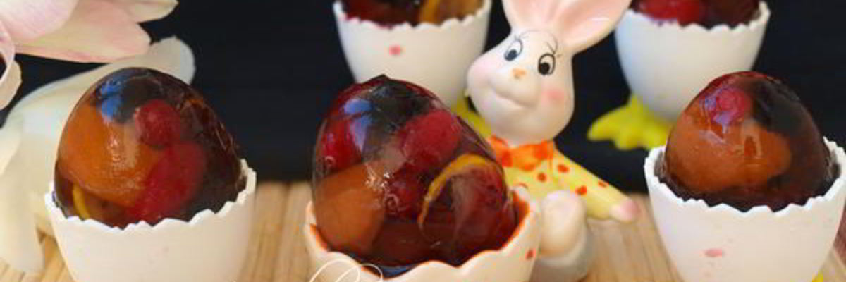 Рецепт Фруктово-ягодных заливные яйца