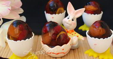 Рецепт Фруктово-ягодных заливные яйца