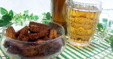 Рецепт Гренков с чесноком к пиву