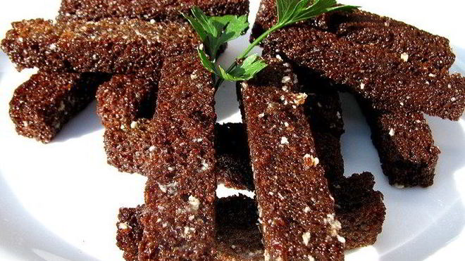 Рецепт гренков с чесноком