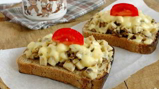 Рецепт Гренков с грибами