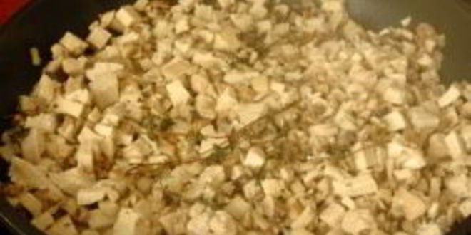 Рецепт гренков с грибами