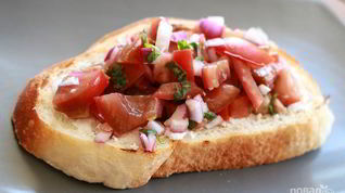 Рецепт Гренков с помидорами и сыром