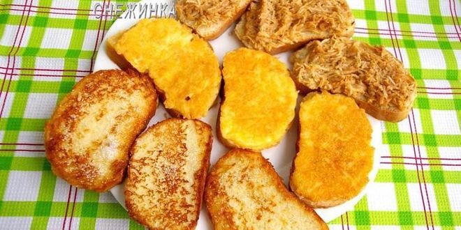 Рецепт гренков сахарных, сырных и запеченные с яблоками