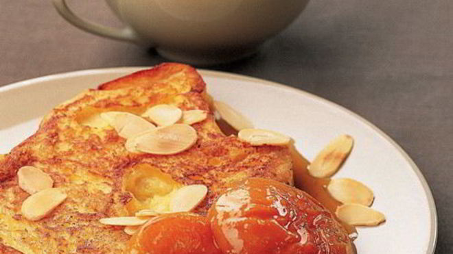 Рецепт миндальных гренков с абрикосами