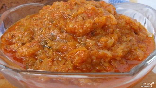 Рецепт Икры кабачковой с помидорами и морковью