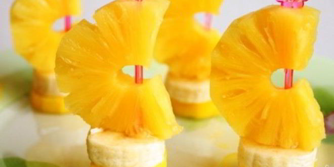 Рецепт Фруктовых канапе с ананасами