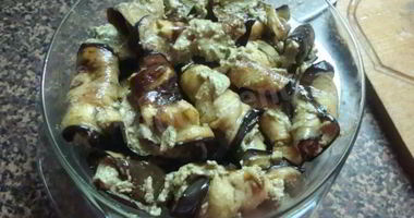 Рецепт Канапе из баклажан с ореховым соусом