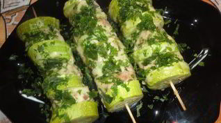 Рецепт Канапе из фарша и кабачков