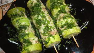 Рецепт Канапе из фарша и кабачков