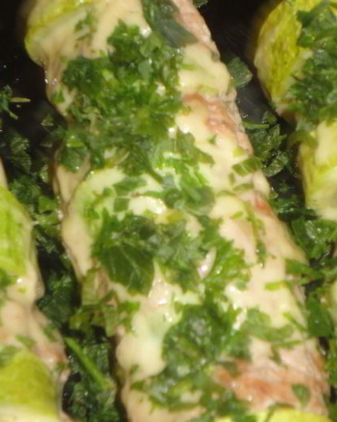 Рецепт канапе из фарша и кабачков