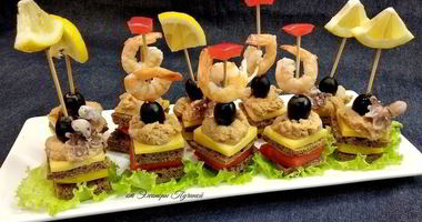 Рецепт Канапе Морской штиль