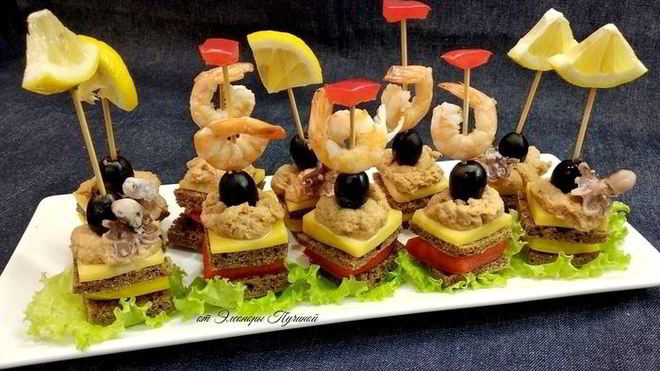 Рецепт канапе морской штиль