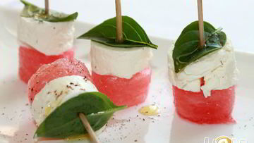 Рецепт Канапе с арбузом и фетой