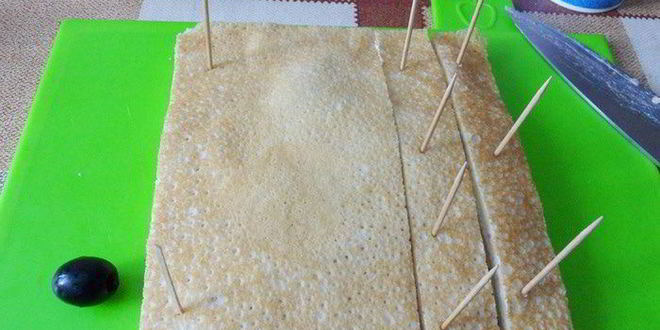 Рецепт канапе с блинами и семгой