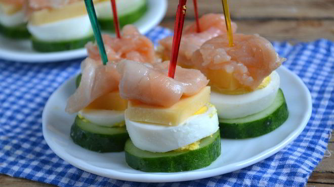 Рецепт канапе с красной рыбой