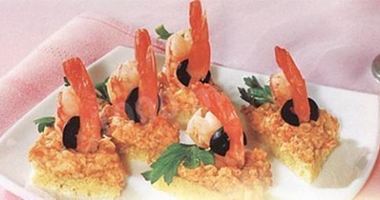 Рецепт Канапе с креветками на шпажках