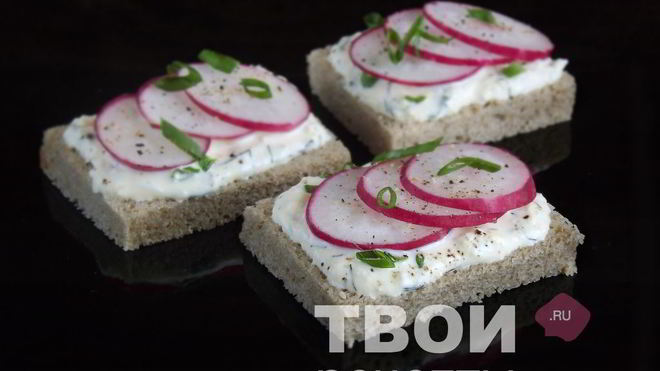 Рецепт канапе с редиской