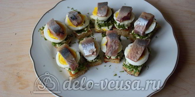 Рецепт канапе с селедкой