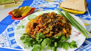 Рецепт Капусты с баклажанами