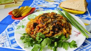 Рецепт Капусты с баклажанами
