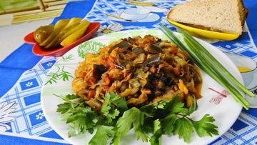Рецепт Капусты с баклажанами