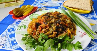 Рецепт Капусты с баклажанами