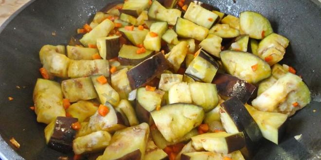 Рецепт капусты с баклажанами