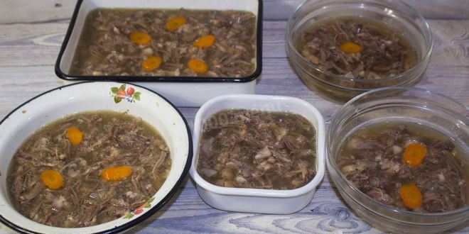 Рецепт холодца из свиных ножек и говядины