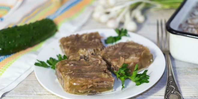 Рецепт холодца из свиных ножек и говядины