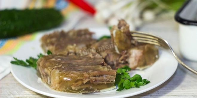 Рецепт холодца из свиных ножек и говядины