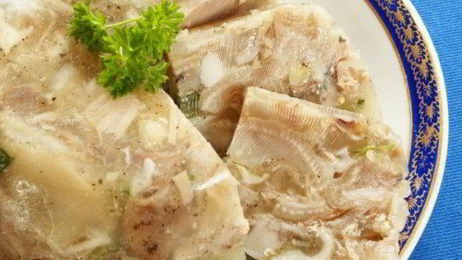 Рецепт холодца из телятины и куриных потрошков