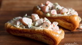 Рецепт Хот-дога с креветками