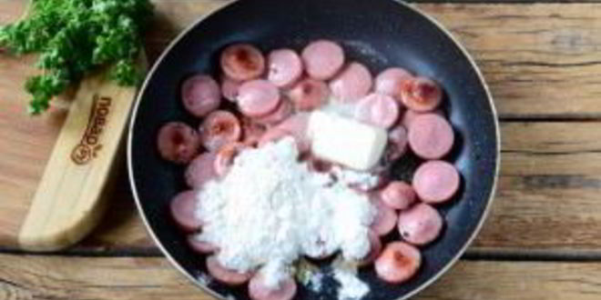 Рецепт хот-дога в луковых колечках