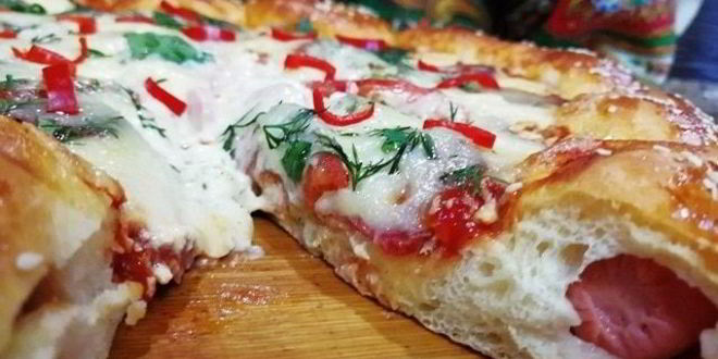 Рецепт суперсырной хот-дог-пицца