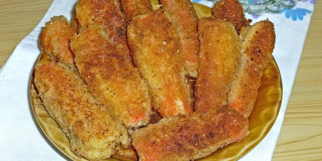Рецепт Крабовых палочек в кляре с сыром