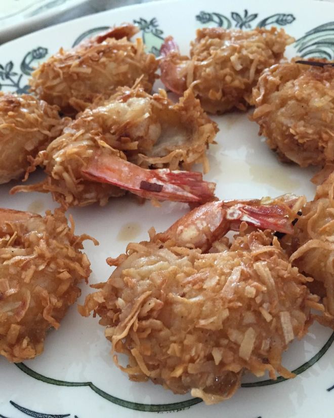 Рецепт креветок в кляре с кокосом