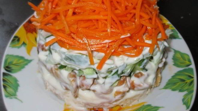 Рецепт корейской моркови с курицей